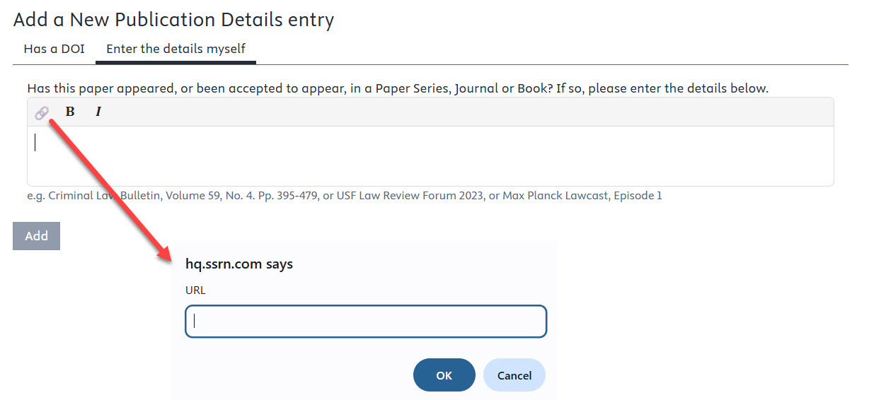 Enter the details myself